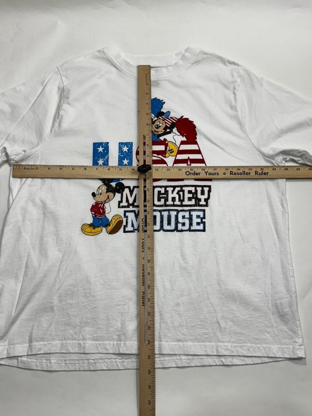 Disney Mickey Mouse at Primark USA Graphic T-Shirt Mens Large White Patriotic - Picture 10 of 16